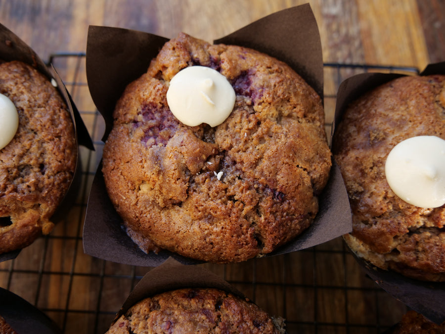 Raspberry & White Chocolate Muffin